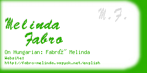 melinda fabro business card